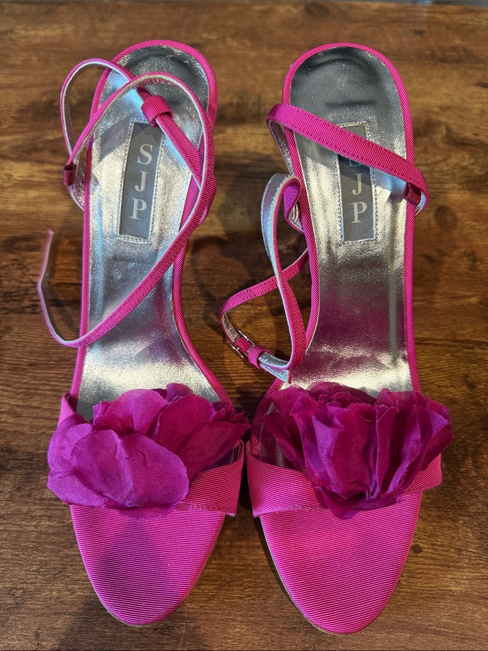 SJP hot pink Frolic sandal heels